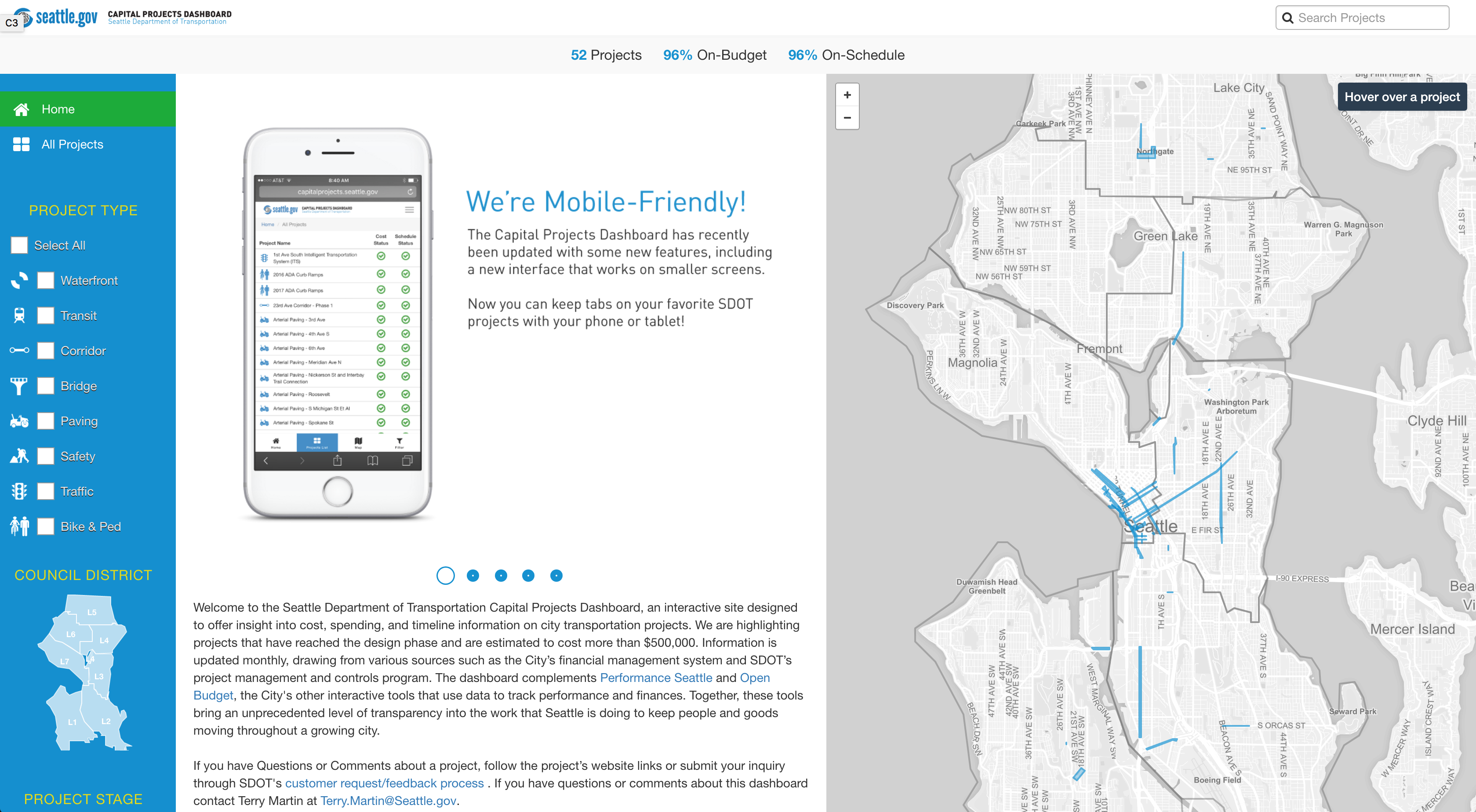 Seattle Department of Transportation App